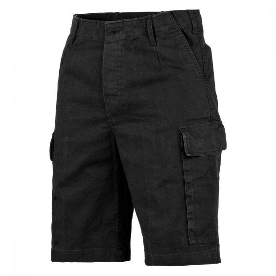 MFH BW Bermuda Moleskin Black Stonewashed