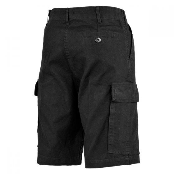 MFH BW Bermuda Moleskin Black Stonewashed