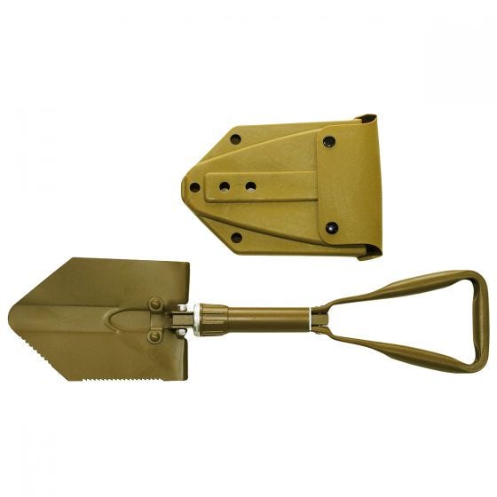 MFH BW Folding Spade with Cover Coyote Tan