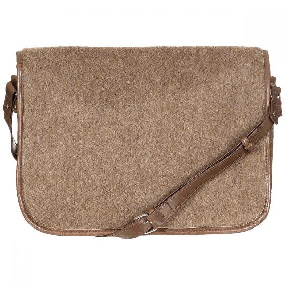 Pure Trash Swiss Shoulder Bag Faux Leather Straps Brown