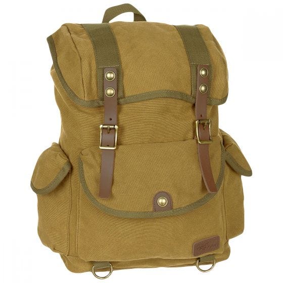 Pure Trash Canvas Backpack Brown