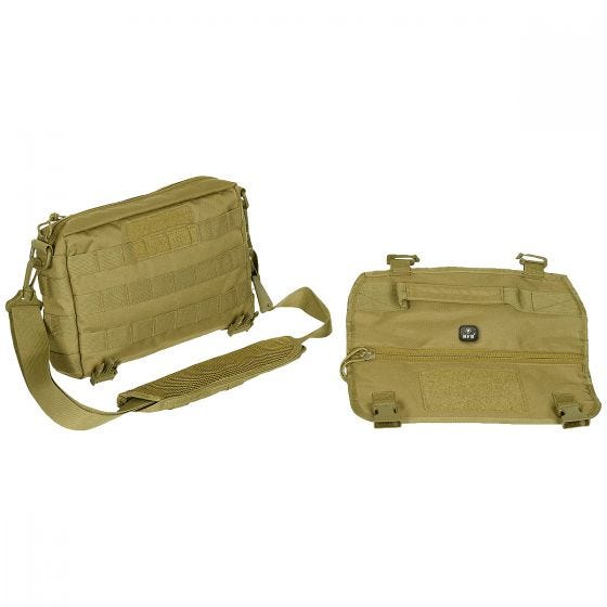 MFH MOLLE Shoulder Bag Padded Straps Coyote Tan