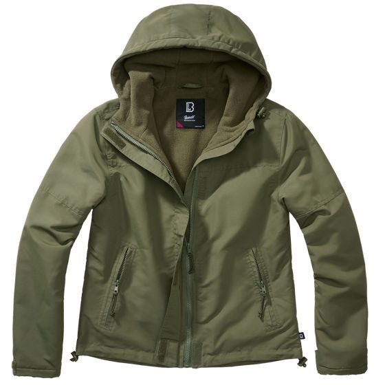 Brandit Ladies Windbreaker Front Zip Olive