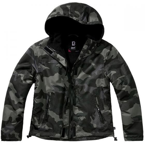 Brandit Ladies Windbreaker Front Zip Dark Camo