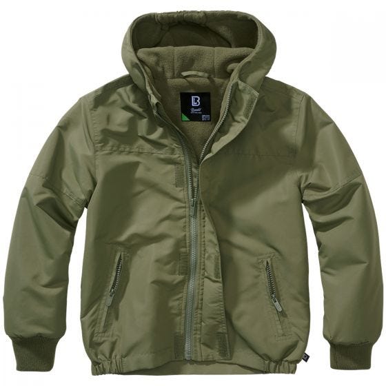 Brandit Kids Windbreaker Front Zip Olive