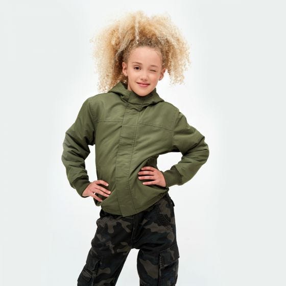 Brandit Kids Windbreaker Front Zip Olive