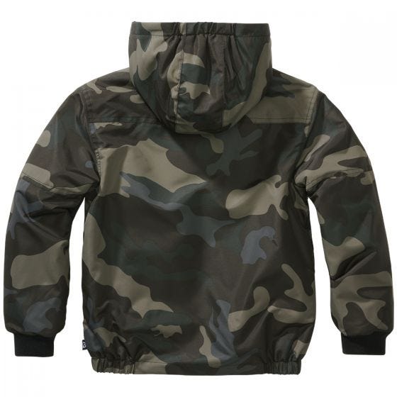 Brandit Kids Windbreaker Front Zip Dark Camo