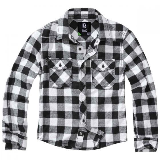 Brandit Kids Check Shirt White/Black