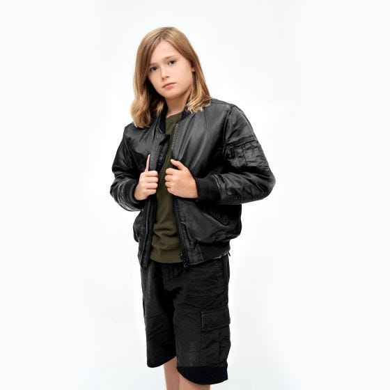 Brandit Kids MA1 Jacket Black