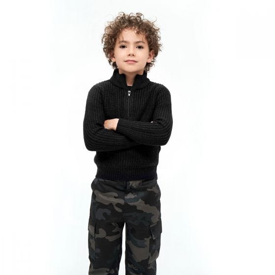 Brandit Kids Marine Pullover Troyer Black