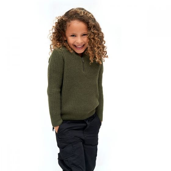 Brandit Kids Marine Pullover Troyer Olive