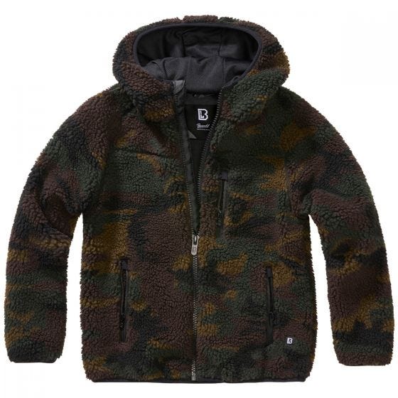 Brandit Kids Teddyfleece Hooded Jacket Woodland