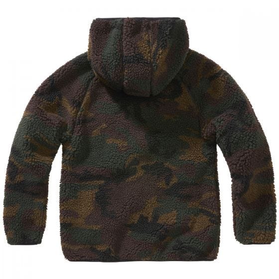 Brandit Kids Teddyfleece Hooded Jacket Woodland