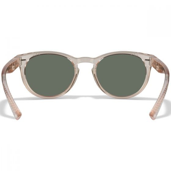 Wiley X WX Covert Glasses - Captivate Polarized Rose Gold Lenses / Gloss Crystal Blush Frame