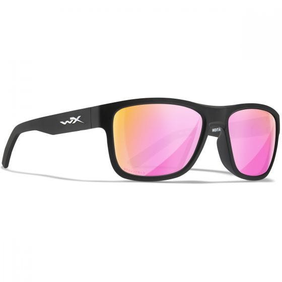 Wiley X WX Ovation Glasses - Captivate Polarized Rose Gold Mirror Lenses / Matte Black Frame