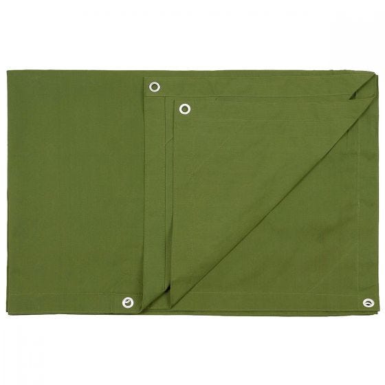 MFH Canvas Tarpaulin Metal Eyelets 183x244cm Olive