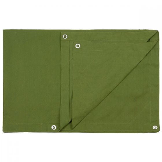 MFH Canvas Tarpaulin Metal Eyelets 183x244cm Olive