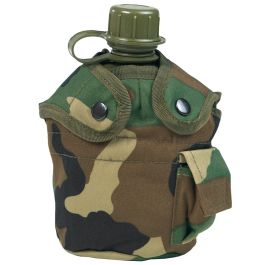 Mil Tec US Style Canteen and Cup Woodland