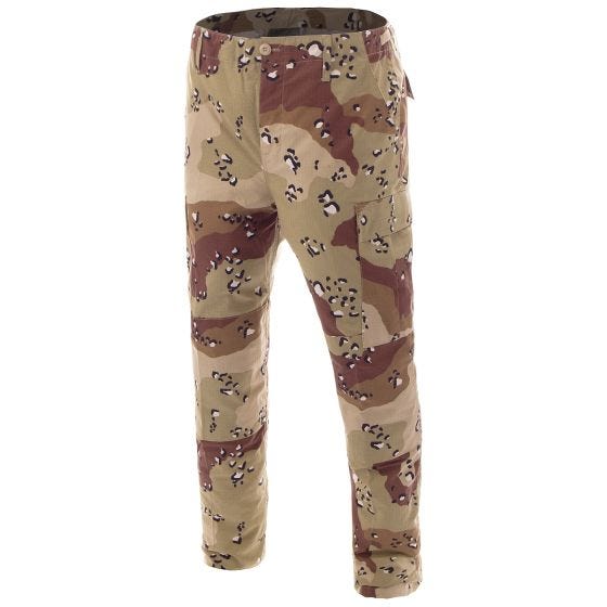 MFH BDU Combat Trousers Ripstop 6-Colour Desert