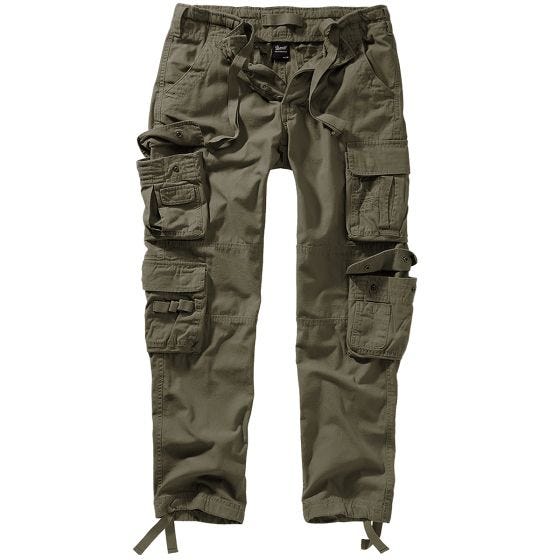 Brandit Pure Slim Fit Trousers Olive