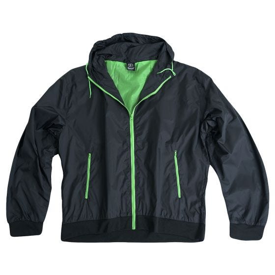 Brandit Stream Jacket Black/Lime