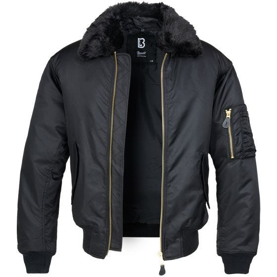 Brandit MA2 Jacket Fur Collar Black