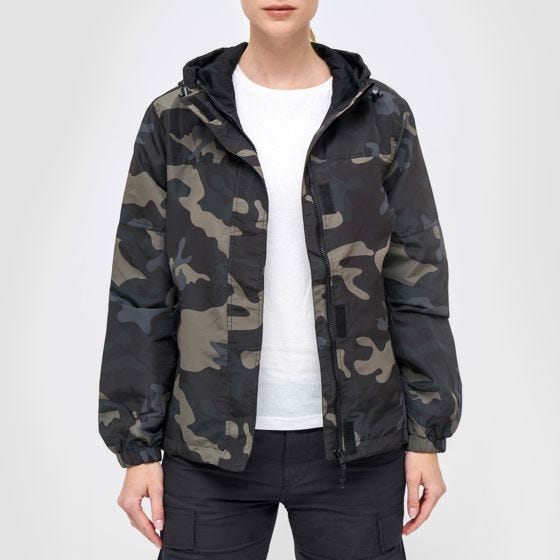 Brandit Ladies Summer Windbreaker frontzip Dark Camo