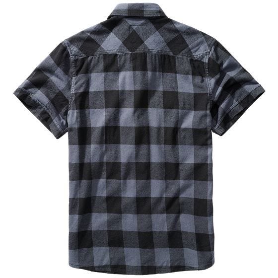 Brandit Half Sleeve Check Shirt Black/Grey