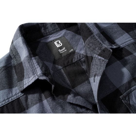 Brandit Half Sleeve Check Shirt Black/Grey