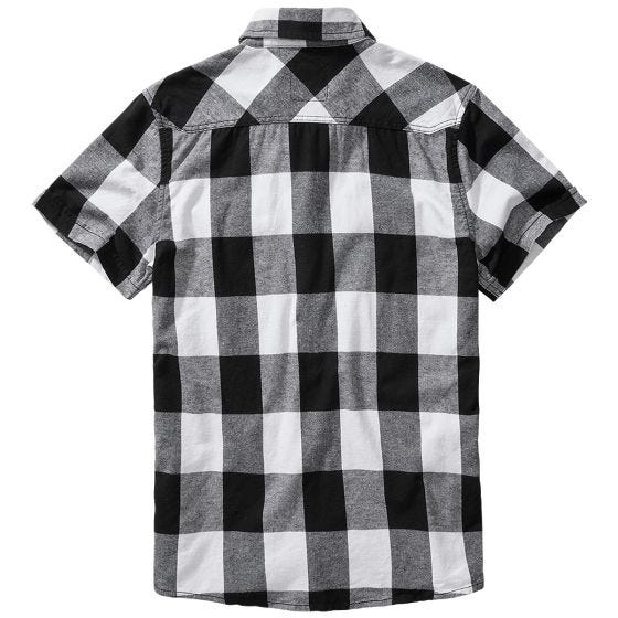 Brandit Half Sleeve Check Shirt White/Black