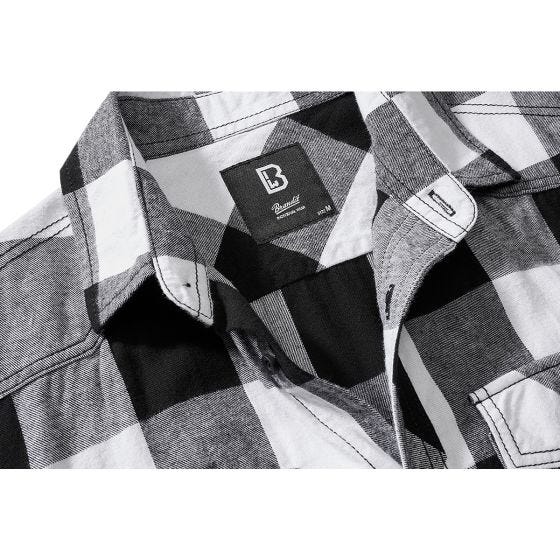 Brandit Half Sleeve Check Shirt White/Black