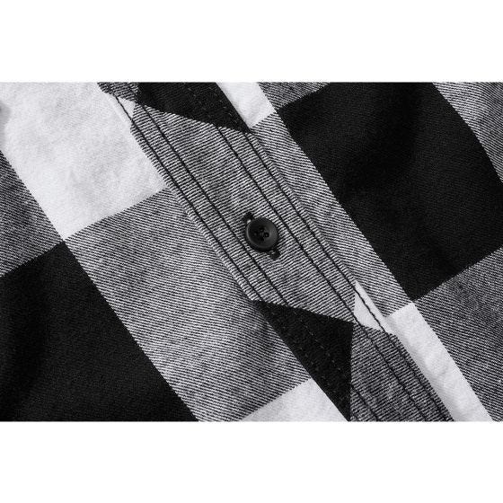 Brandit Half Sleeve Check Shirt White/Black