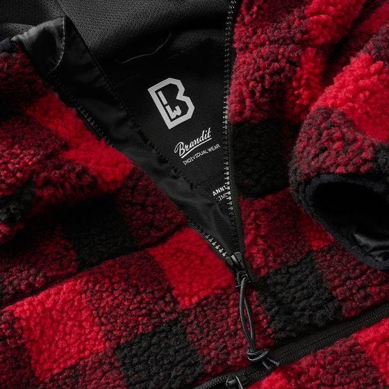 Brandit Teddyfleece Worker Pullover Red/Black