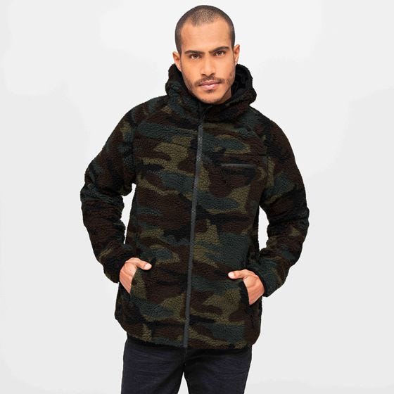 Brandit Teddyfleece Worker Jacket Woodland