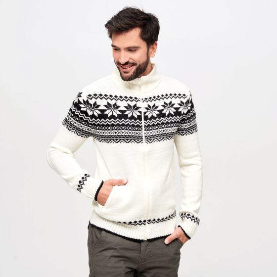 Brandit Cardigan Norweger White