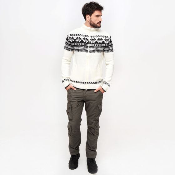Brandit Cardigan Norweger White