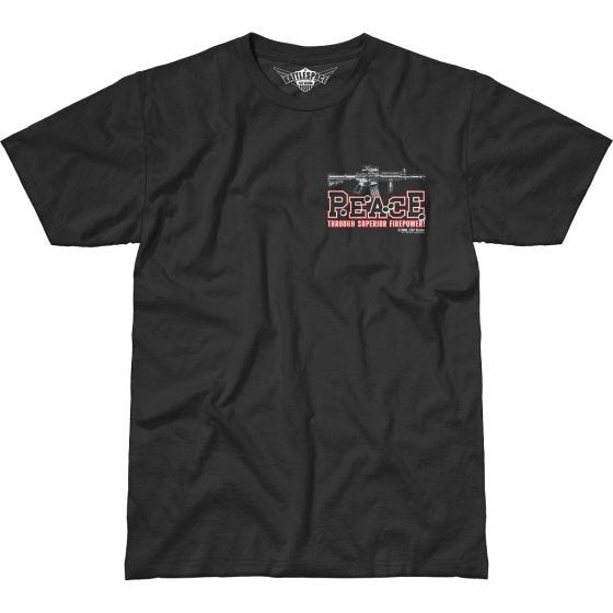 7.62 Design Peace Through Superior Firepower Battlespace T-Shirt Black