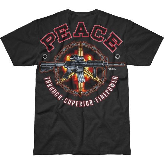 7.62 Design Peace Through Superior Firepower Battlespace T-Shirt Black