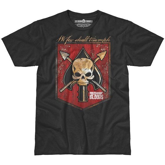 7.62 Design Red Bloods Battle Spade T-Shirt Black