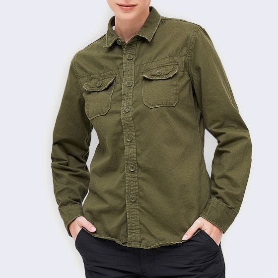 Brandit Ladies Vintage Shirt Longsleeve Olive