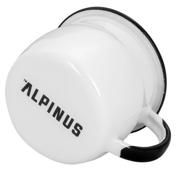 Alpinus Enamel Mug Lynx White