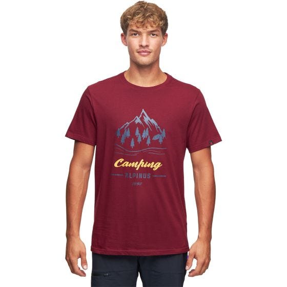 Alpinus Men's Active Polaris II T-Shirt Burgundy