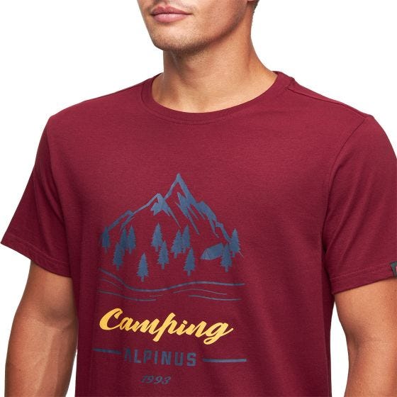 Alpinus Men's Active Polaris II T-Shirt Burgundy