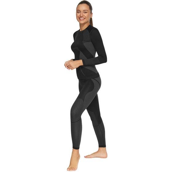 Alpinus Women's Outdoor Thermoactive Base Layer Set Black/Grey