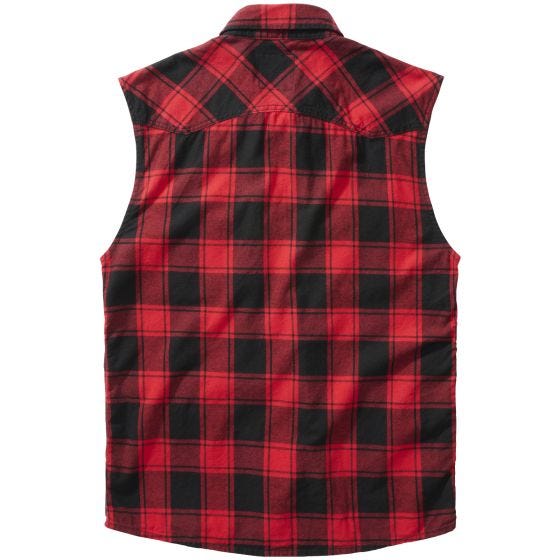Brandit Checkshirt Sleeveless Red / Black