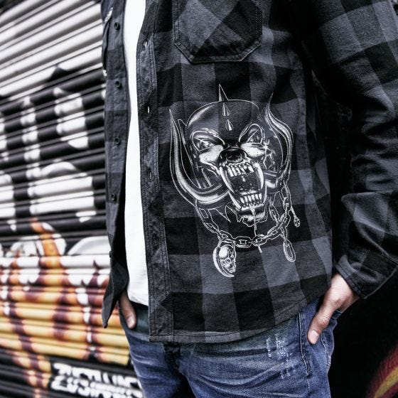 Brandit Motörhead Checkshirt Black-Grey