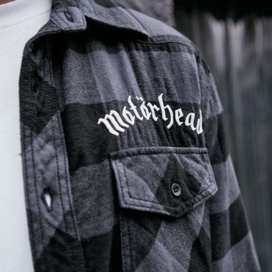 Brandit Motörhead Checkshirt Black-Grey