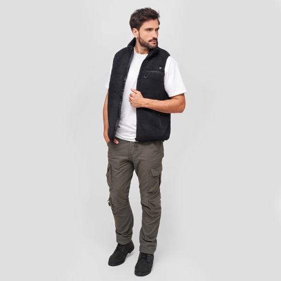 Brandit Teddyfleece Worker Vest Black