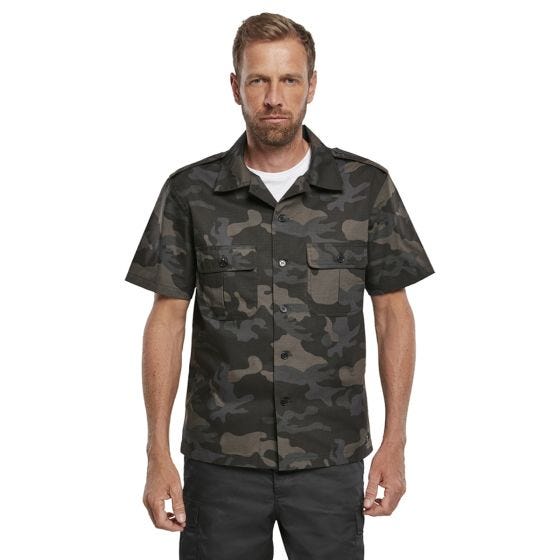 Brandit US Shirt Ripstop Short Sleeve Dark Camo