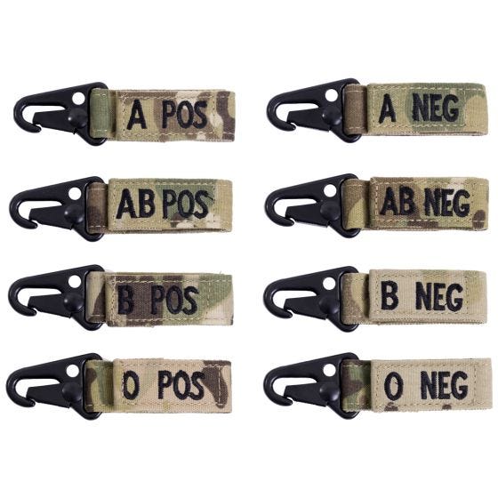 Condor Blood Type Key Chain Multicam